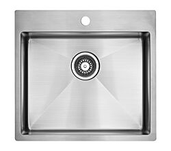 Lavabo KUBUS 540 soft Edelstahlspüle mit Raumsparventil / Ausschnittmaße: 510 x 470 / Spüle / Lavabo / Designspüle