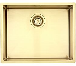 LAVABO Spüle KUBUS 500 soft in MESSING massiv / Ausschnittmaße: 520 x 420 mm