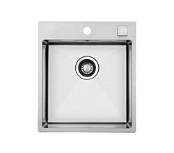 LAVABO KUBUS 441 soft Edelstahlspüle mit Hahnlochbank