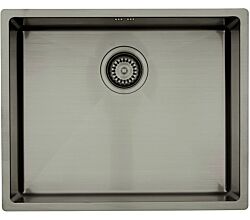 Lavabo Spüle KUBUS 500 soft in GUNMETAL - Ausschnittmaße: 515 x 415 / Edelstahlspüle