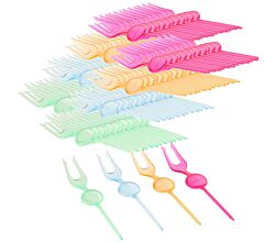 10er SET Fackelmann 50409 Partypicker Gabelpicks, 10 cm, 10x 40 Stk. im Beutel (400 Stk.)