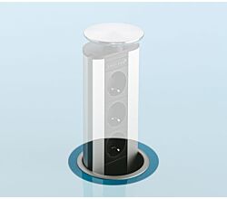 Manschette edelstahlfarbig für EVOLINE Port Steckdosen / Ersatzteil