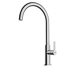 FRANKE Armatur MARIS Slim mit J-Festauslauf in CHROM / Einhebelmischer