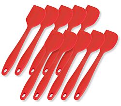 10er SET METALTEX CHROMOTHERAPY Silikon Teigschaber 21 cm - Rot