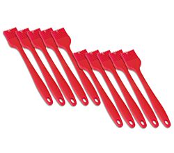 10er SET METALTEX 242538007 Silikon Backpinsel 21 cm in ROT / CHROMOTHERAPY