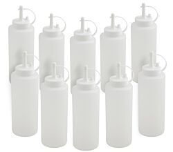 10er SET METALTEX 252960 Squeezy Saucenspender 375 ml, Kunststoff / Ketchup / Senf / Soßenspender