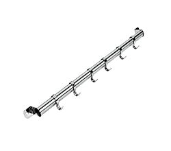 METALTEX Hängeleiste VICTORIA Inox mit 6 Haken / Relingleiste
