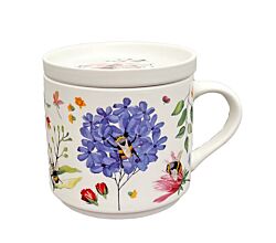 Puckator Nectar Meadows Bienen Tasse & Untersetzer Set,  405 ml / Becher