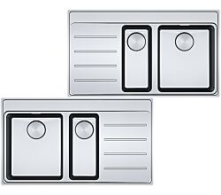 FRANKE Spüle MYTHOS MYX 251 A mit Druckknopfventil / Edelstahlspüle / Slimtop / Flächenbündig