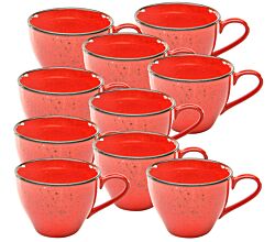 10er SET CreaTable 20068 Nature Collection Obertasse 200 ml RED