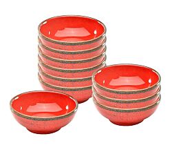 10er SET CreaTable 20073 Nature Collection Sojaschale 8 cm RED