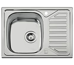 Spüle NAVA 1 mit Drehexcenterbedienung / Edelstahlspüle / CONTURA / Ausschnitt 630 x 480 mm