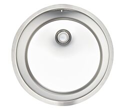 REGINOX R36082 Edelstahlspüle NEW YORK Round mit Integralablauf ab Schrankbreite 50 cm / Flächenbündig / Flacheinbau / Unterbau