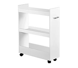 KESPER 24852-13 Nischenregal aus FSC-zertifizierte Spanplatte, weiß melaminbeschichtet / Regal / Rollregal