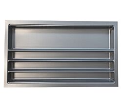 Besteckeinsatz Ordine für 90 cm Schrank, zuschneidbar (B 800-840 x T 450-490 mm), edelstahlfarbig, inkl. 3 Trennstege-Sets