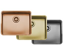 REGINOX Edelstahlspüle OHIO 50x40 (L) OKG in neuen PVD Farben ab Schrankbreite 60 cm / Flächenbündig / Flacheinbau / Unterbau