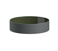 LAUFEN Waschtisch-Schale / Waschbecken TRICOLOR 400x400 rund Olive ohne Hahnloch OHNE Überlauf, H512TC4T981121
