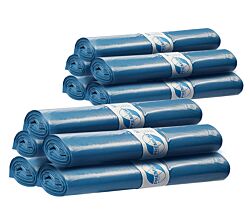 10er SET DEISS 10010 - PREMIUM - 120 Liter Abfallsäcke BLAU - 25 Stk. je Rolle / Emil Deiss / Müllbeutel