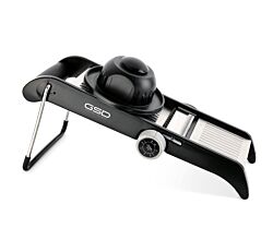 GSD 30061 Profi Mandoline Edelstahl - schwarz für verschiedene Schnittarten von Gemüse / Gemüseschneider / Gemüsehobel / Hobel