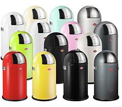 WESCO Abfallsammler PUSHBOY JUNIOR mit 22 Liter Volumen und Klappdeckel / Abfalleimer / Mülleimer