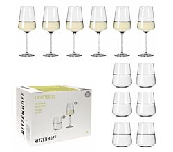 Ritzenhoff LICHTWEISS 12er-Set Julie Weiß / Weißweingläser / Wassergläser