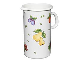 RIESS 0836-068 Emaillekrug 1,5 L, Fruit Garden, H 19 cm / Emaille Krug