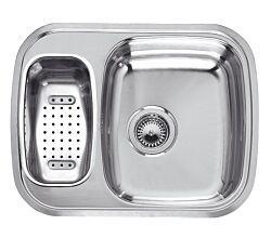 REGINOX R17074 Edelstahlspüle Queen 60 (L) KGOKG Becken rechts ab Schrankbreite 60 cm / Flächenbündig / Flacheinbau
