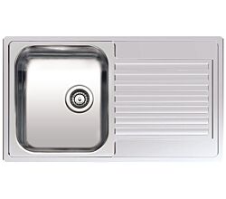 REGINOX R24065 Spüle CENTURIO L10-CC Edelstahl poliert ohne Überlauf / Clean & Care / Auflagespüle / Flächenbündig / Unterbau