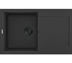 REGINOX R40324 Regi Granite Spüle BARI 10 in Nero Black ab Schrankbreite 45 cm / Auflagespüle