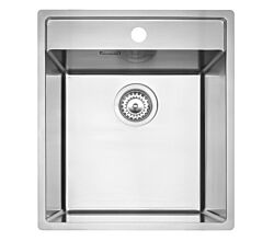 REGINOX R41185 Edelstahlspüle VERO 40x40 (L) OKG mit Hahnlochbank ab Schrankbreite 50 cm / Flächenbündig / Flacheinbau