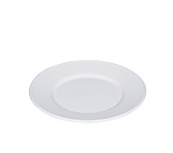 RIESS 0302-033 Teller flach 21 cm, Classic Weiss / Emailleteller