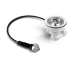 Universal Siebkorb-Excenterventil 114 mm mit Drehexcenter für Spülen mit einem Becken / Ablaufgarnitur / Abfluss / Ersatzteil Spüle