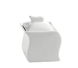 Zuckerdose MOTION 260 ml / Mawell & Williams / White Basics / Porzellandose / Zuckerbecher