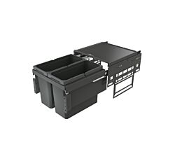 NABER 8013301 Abfallsammler 32 (2x16) Liter Cox® Base 360 S/450-2 anthrazit, H 360 mm