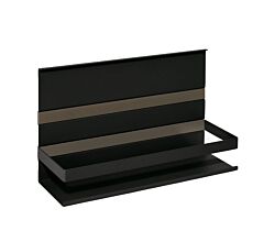 Linero MosaiQ Universalablage H 200 mm mit Rahmen schwarz matt / Relingsystem / Kesseböhmer