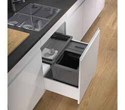 Abfallsammler X-LINE 600/M7 mit Basic Schublade, anthrazit für 60 cm Schrankbreite