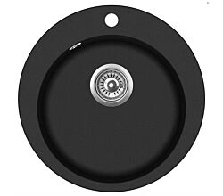LAVABO Küchenspüle SATURN in schwarz / Rundbeckenspüle / Kompositspüle
