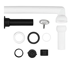 Schock Überlaufanschluss komplett für Spülen mit 30 mm Loch von oben / Ersatzteil für Schock Spülen