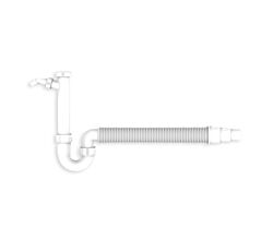 SANIT 31.213.00..0000 Rohrgeruchverschluss G1 1/2x40/50 flexibel Schlauch und Geräteanschluss / Ablaufverbindung / Siphon / Abfluss / Geruchsverschluss / Traps
