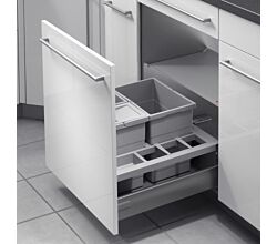 Hailo 3620511 Abfallsorter SEPARATO K 50 mit 3-fach-Trennung für 50 cm Schrankbreite / Abfallsorter / Mülleimer