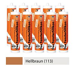 10er SET PTW Silikon neutralvernetzend und abriebfest - HELLBRAUN (113) / Dichtstoff / Silicon / Fugensilikon
