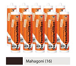 10er SET PTW Silikon neutralvernetzend und abriebfest - MAHAGONI (16) / Dichtstoff / Silicon / Fugensilikon