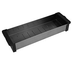 CARESSI Restebehälter 12034 aus Edelstahl GUN METAL / Resteschale / Abtropfschale