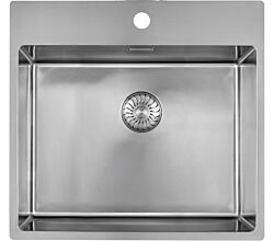 CARESSI 1-Becken Spüle CABLA 60513 mit Hahnbank / ab 60 cm Schrankbreite / Einbauspüle / Edelstahlspüle