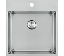CARESSI 1-Becken Spüle CAPPO 60515 mit Hahnbank / ab 50 cm Schrankbreite / Einbauspüle / Edelstahlspüle