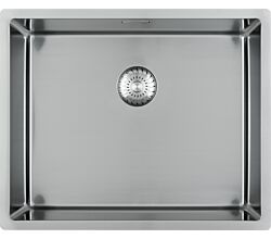 CARESSI 1-Becken Spüle CAPPO 60516 ohne Hahnbank / ab 60 cm Schrankbreite / Einbauspüle / Edelstahlspüle