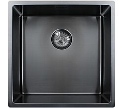 CARESSI Spüle CAPPO 60539 GUN METAL ohne Hahnbank / ab 50 cm Schrankbreite / Einbauspüle / Edelstahlspüle