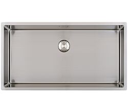 CARESSI Spüle CAPP74R10 mit Ab- und Überlaufgarnitur in Handbetätigung / ab 80 cm Schrankbreite / Einbauspüle