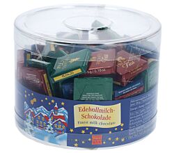 Storz 100er SET Täfelchen "Frohe Weihnachten", C&C Dose 500 g (100 Stk. à je 5 g) / Schokolade / Weihnachten