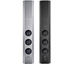 THEBO Energie-Ecksäule ST 3081/3 USB in EDELSTAHL oder SCHWARZ / Mehrfachsteckdose / Ecksteckdose